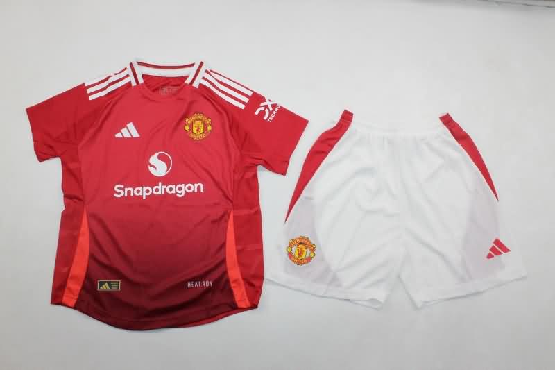 Manchester United 24/25 Kids Home Soccer Jersey And Shorts (Player)