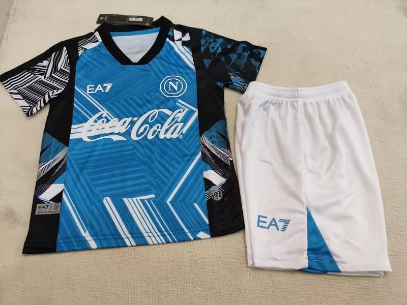 Napoli 24/25 Kids Training Soccer Jersey And Shorts