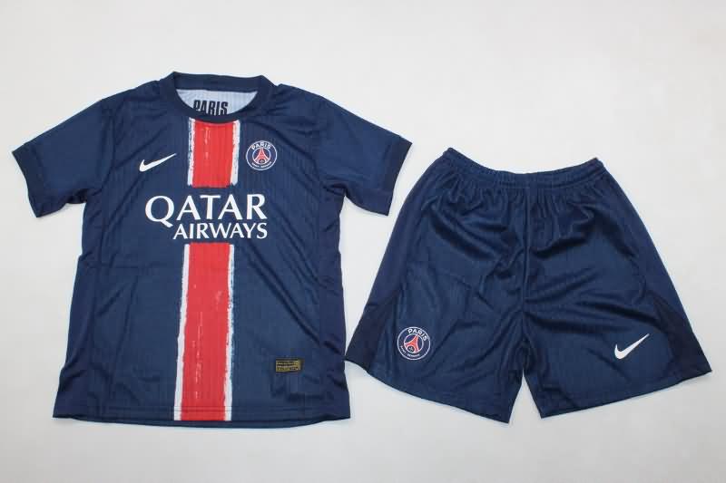 Paris St Germain 24/25 Kids Home Soccer Jersey And Shorts (Player)