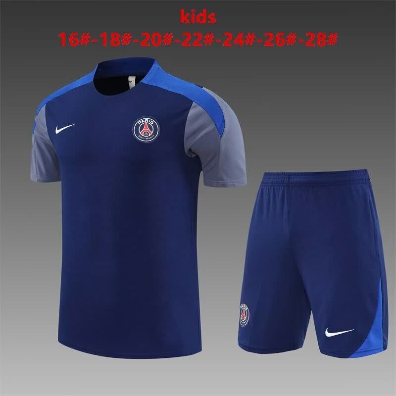 Paris St Germain 24/25 Kids Training Soccer Jersey And Shorts