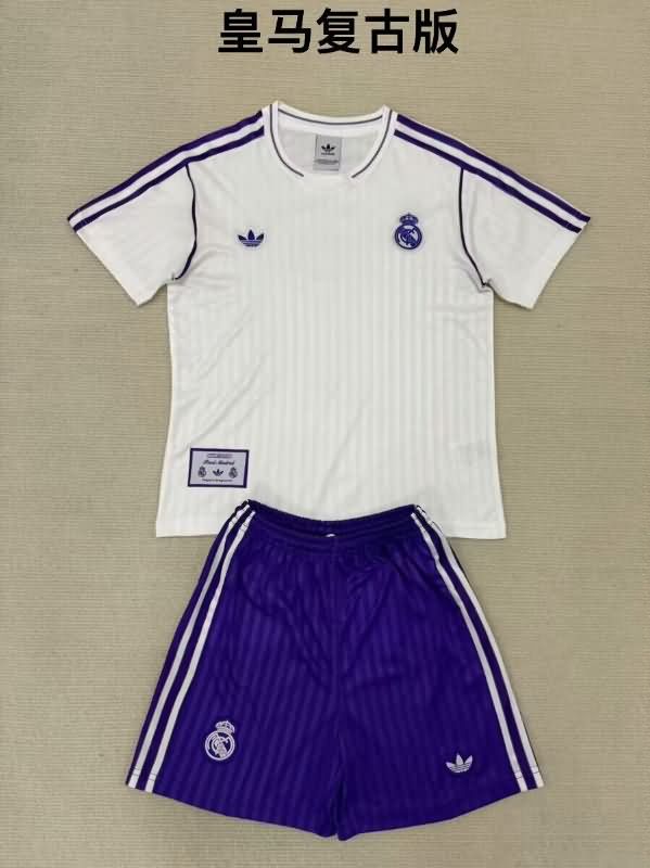 Real Madrid 24/25 Kids White Soccer Jersey And Shorts