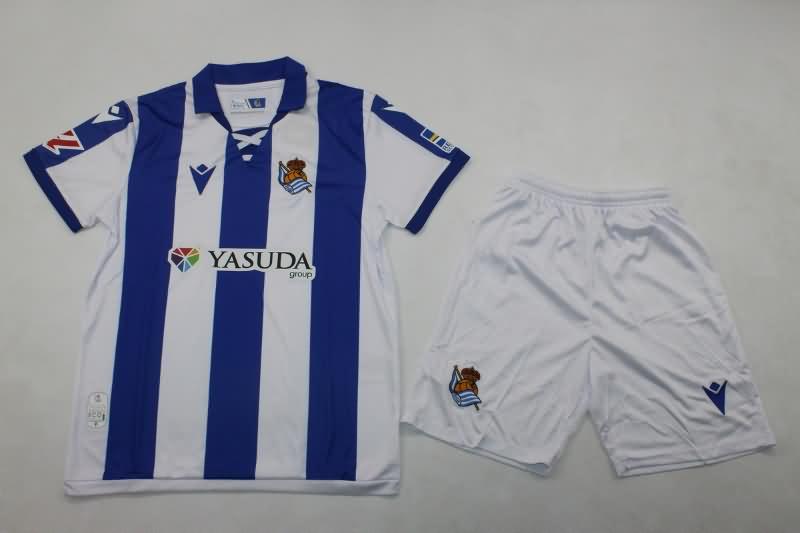 Real Sociedad 24/25 Kids Home Soccer Jersey And Shorts