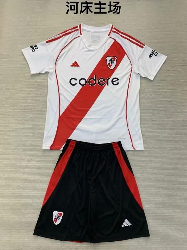 River Plate 2024 Kids Home Soccer Jersey And Shorts