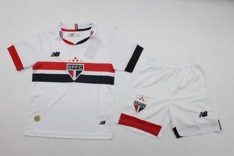 Sao Paulo 2024 Kids Home Soccer Jersey And Shorts