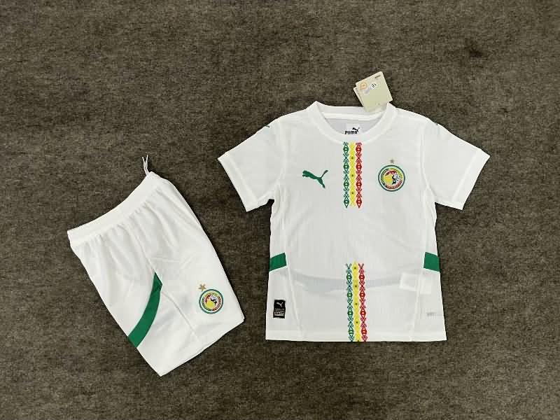 Senegal 2025 Kids Home Soccer Jersey And Shorts