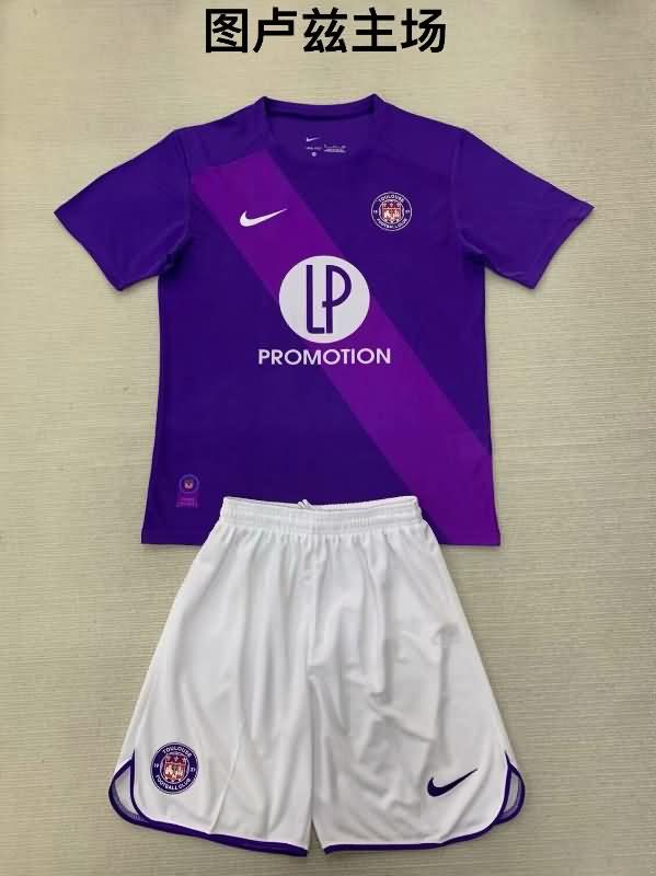 Toulouse 24/25 Kids Home Soccer Jersey And Shorts