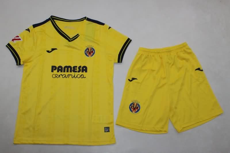 Villarreal 24/25 Kids Home Soccer Jersey And Shorts