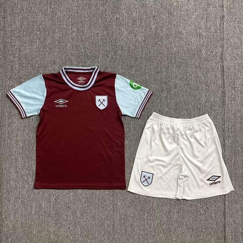 West Ham 24/25 Kids Home Soccer Jersey And Shorts