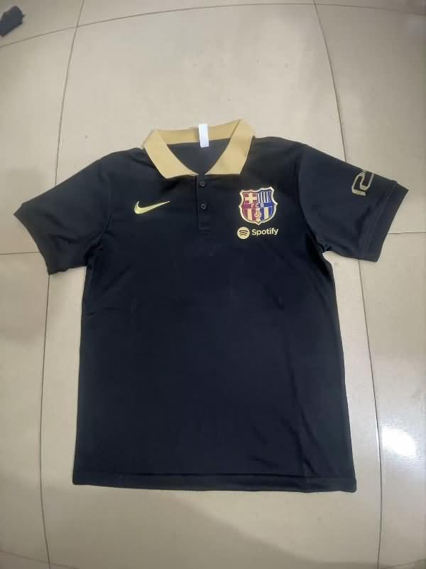 AAA(Thailand) Barcelona 24/25 Black Polo Soccer T-Shirt