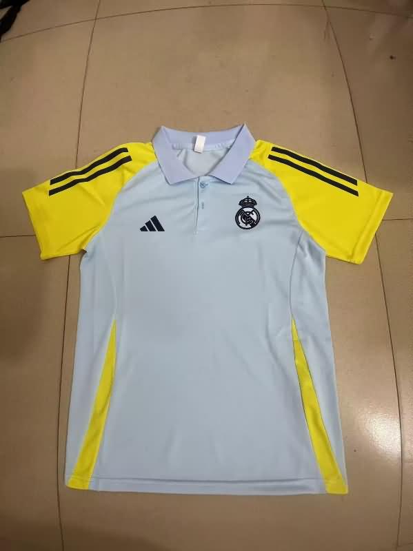 AAA(Thailand) Real Madrid 24/25 Grey Polo Soccer T-Shirt