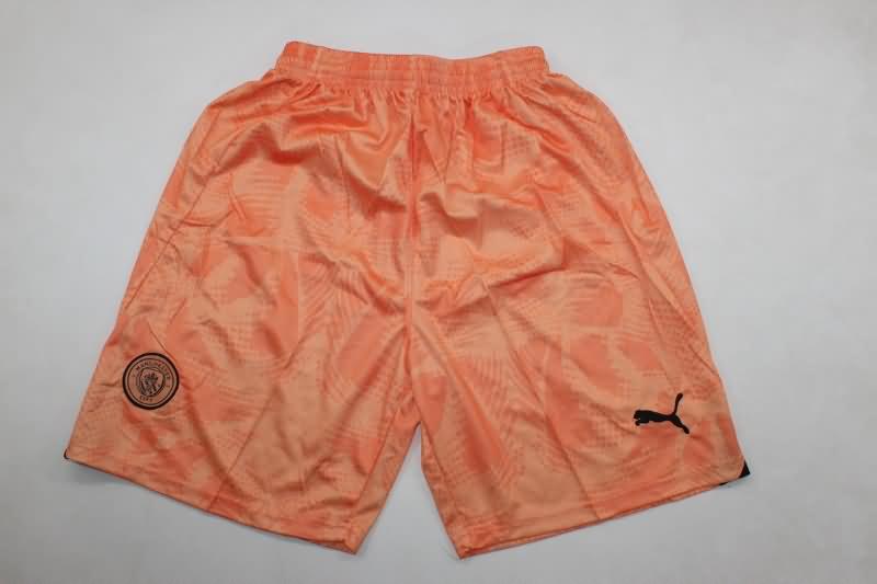 AAA(Thailand) Manchester City 24/25 Goalkeeper Orange Soccer Shorts