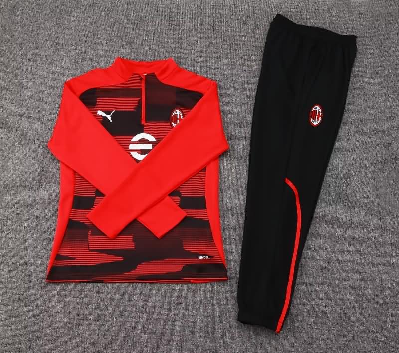 AAA(Thailand) AC Milan 24/25 Red Soccer Tracksuit