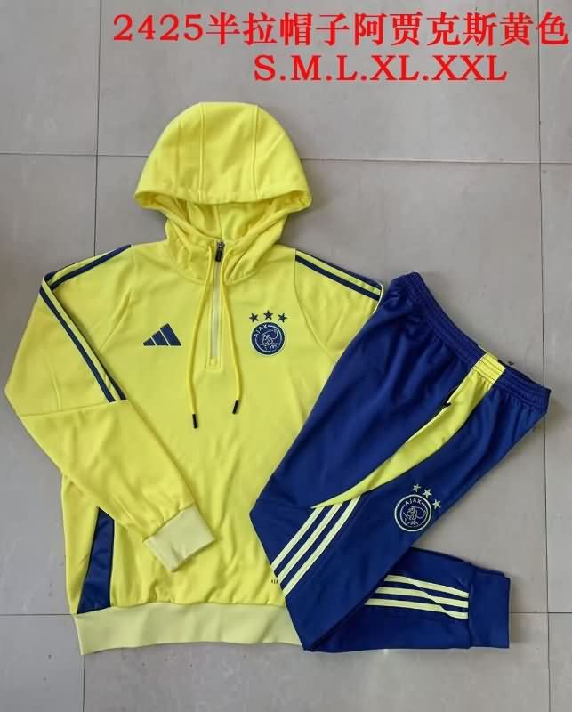 AAA(Thailand) Ajax 24/25 Yellow Soccer Tracksuit 02