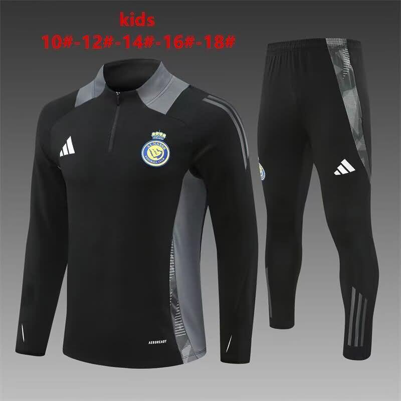 Al Nassr FC 24/25 Kids Black Soccer Tracksuit