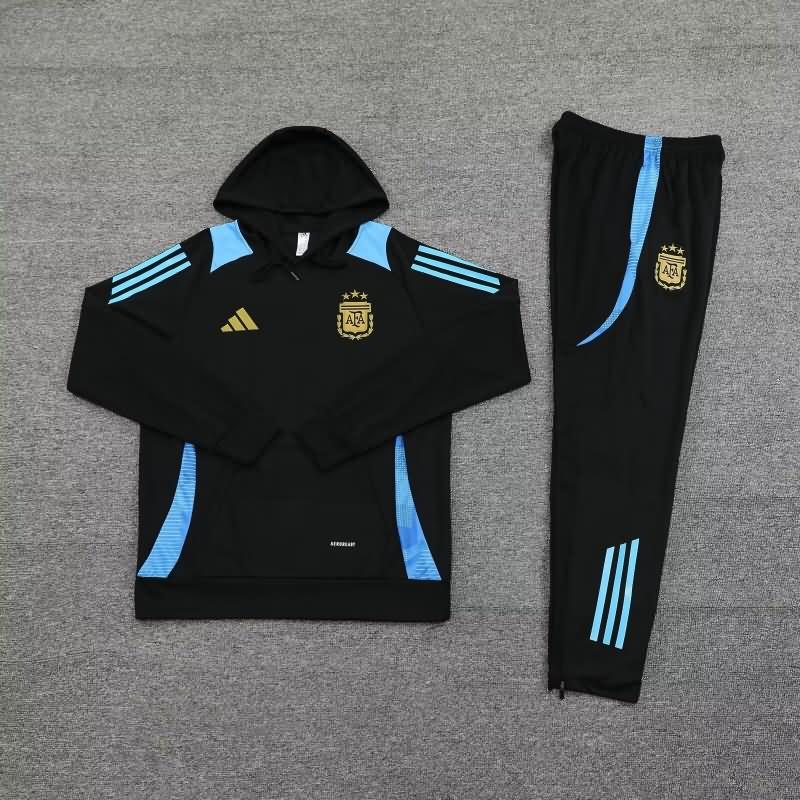 AAA(Thailand) Argentina 2024 Black Soccer Tracksuit 04