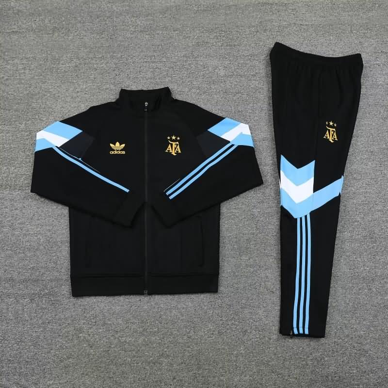 AAA(Thailand) Argentina 2024 Black Soccer Tracksuit 05