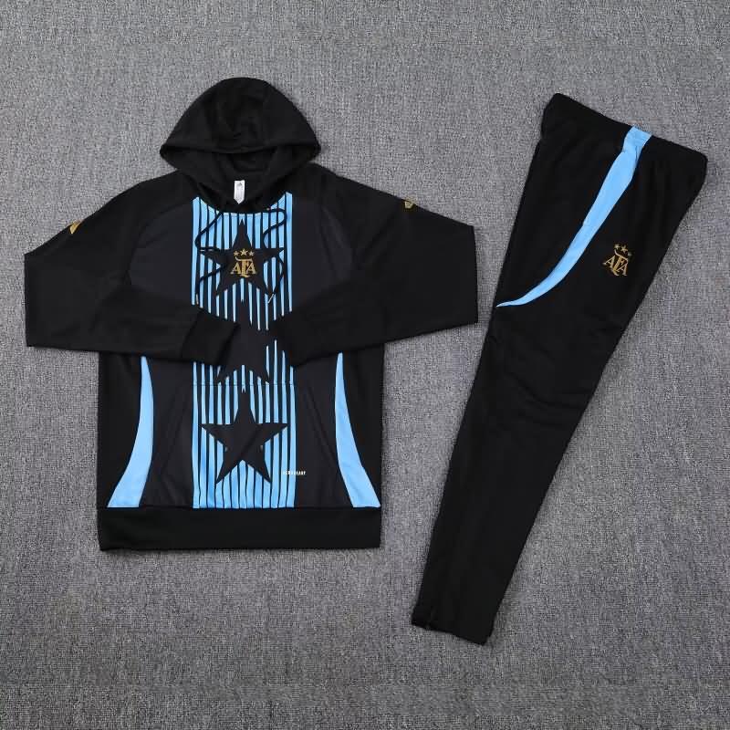 AAA(Thailand) Argentina 2024 Black Soccer Tracksuit 06