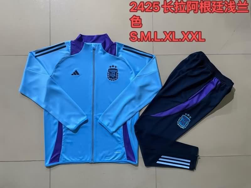 AAA(Thailand) Argentina 2024 Blue Soccer Tracksuit 04