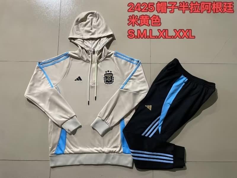 AAA(Thailand) Argentina 2024 Gold Soccer Tracksuit 02