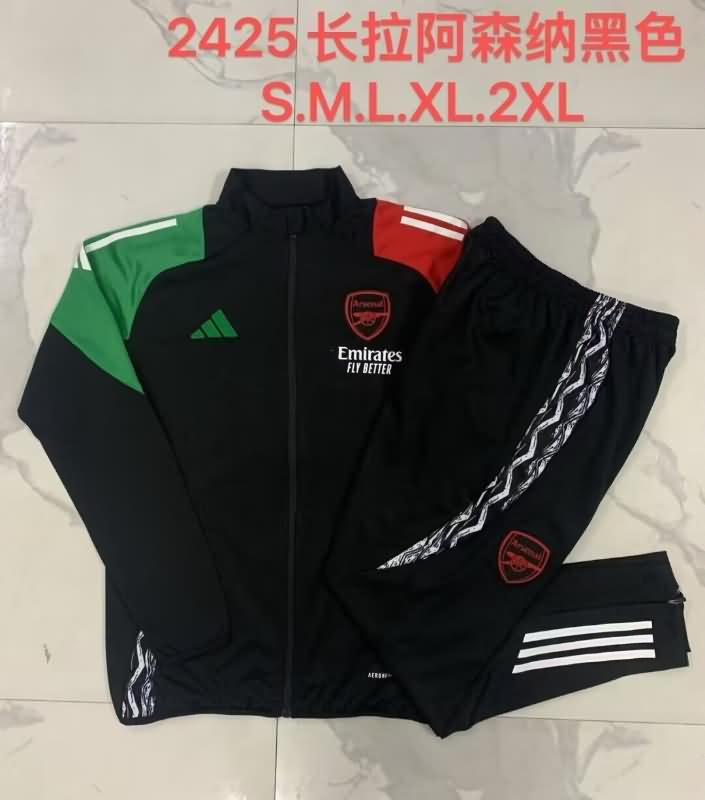 AAA(Thailand) Arsenal 24/25 Black Soccer Tracksuit 03