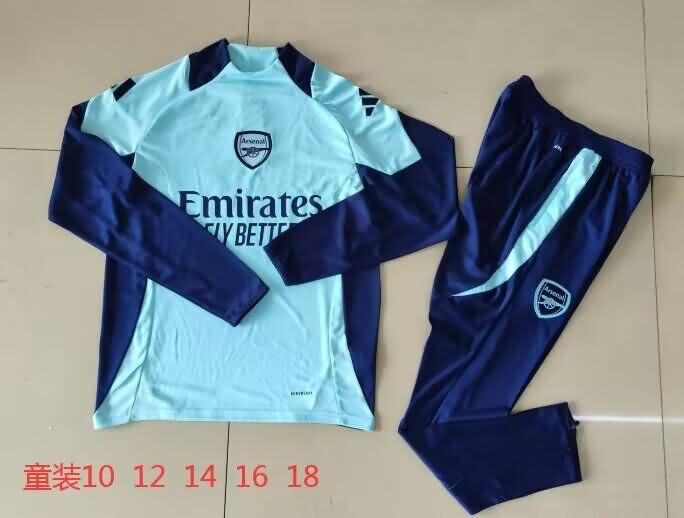 Arsenal 24/25 Kids Light Blue Soccer Tracksuit