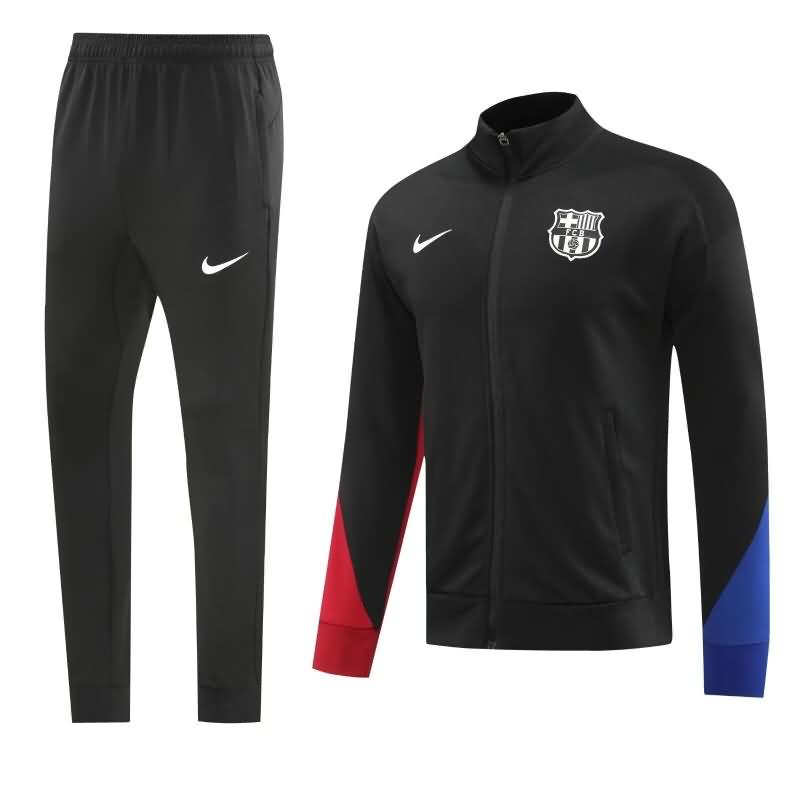 AAA(Thailand) Barcelona 24/25 Black Soccer Tracksuit 02