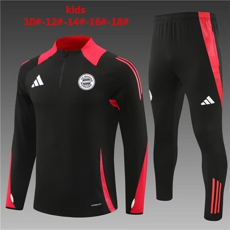 Bayern Munich 24/25 Kids Black Soccer Tracksuit