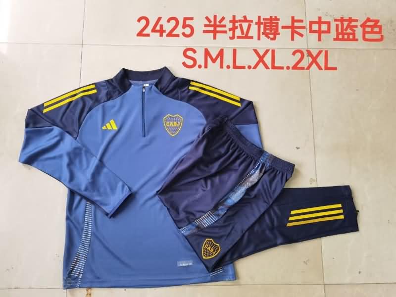 AAA(Thailand) Boca Juniors 2024 Blue Soccer Tracksuit 03