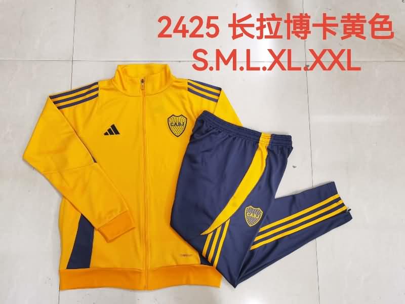 AAA(Thailand) Boca Juniors 2024 Yellow Soccer Tracksuit