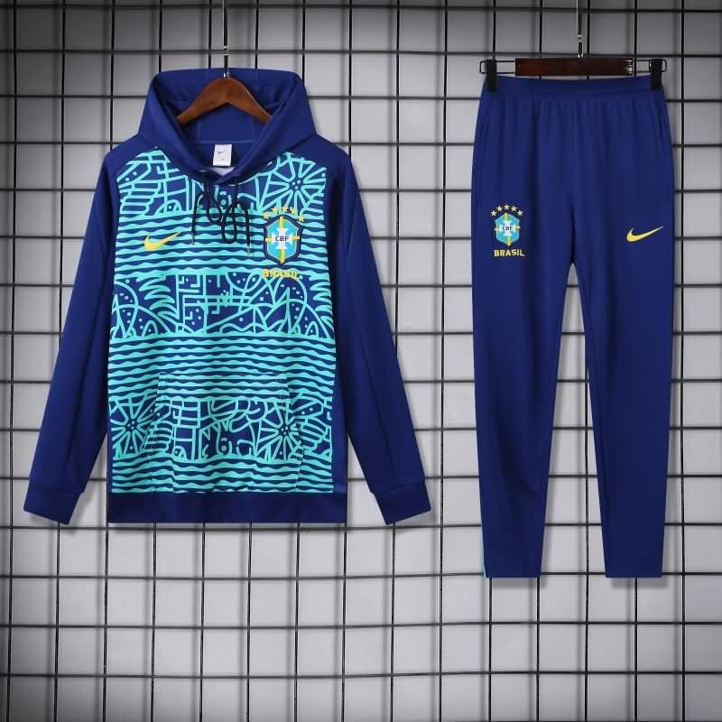 AAA(Thailand) Brazil 2024 Blue Soccer Tracksuit 05