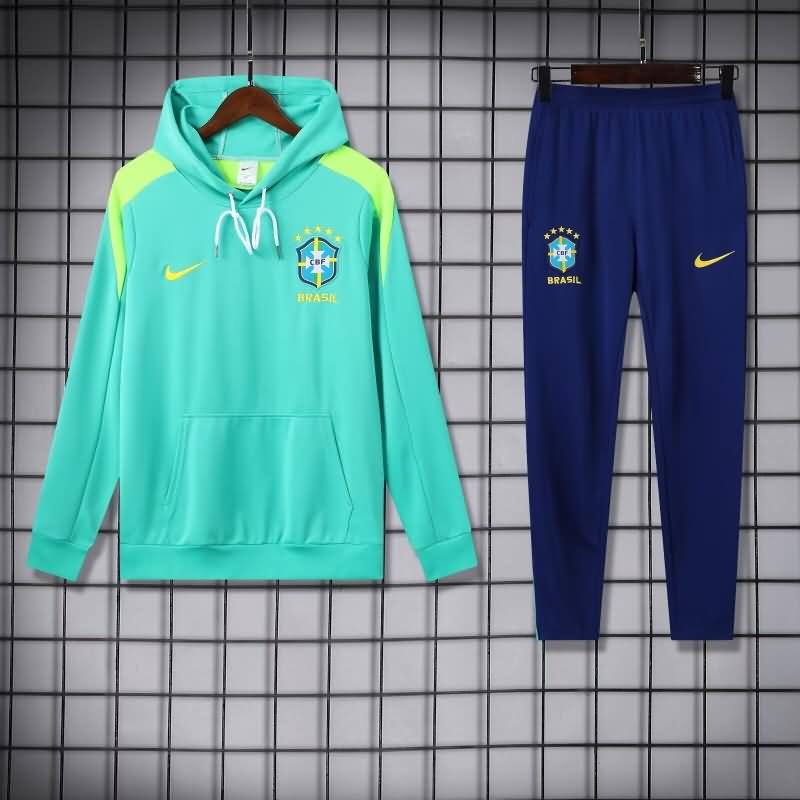 AAA(Thailand) Brazil 2024 Green Soccer Tracksuit 02