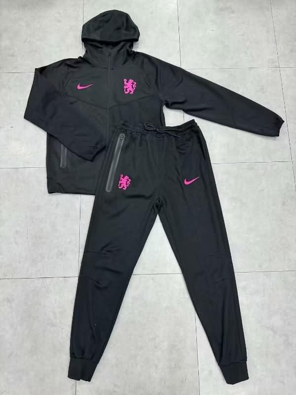 AAA(Thailand) Chelsea 24/25 Black Soccer Tracksuit 03