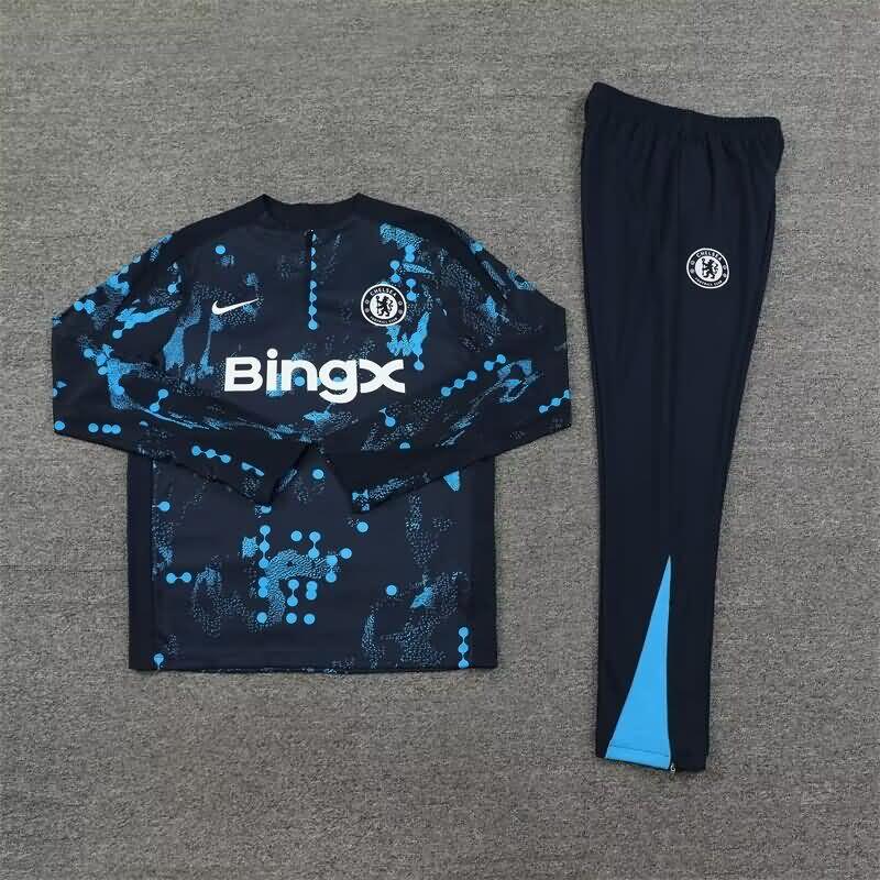 AAA(Thailand) Chelsea 24/25 Dark Blue Soccer Tracksuit