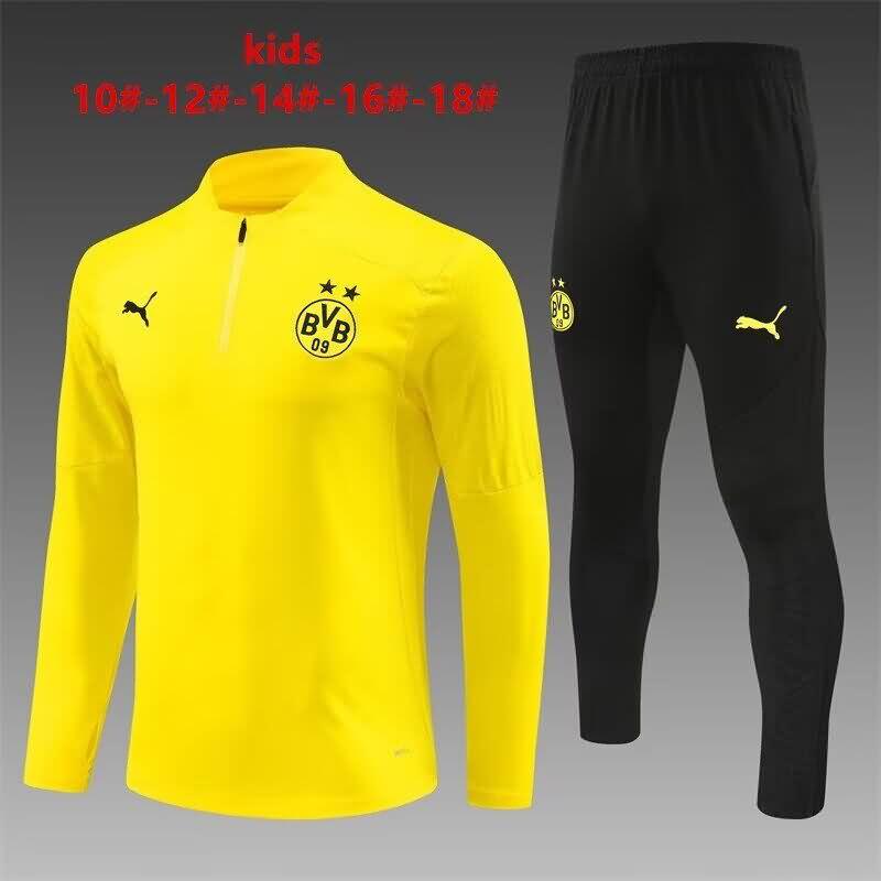 Dortmund 24/25 Kids Yellow Soccer Tracksuit 02