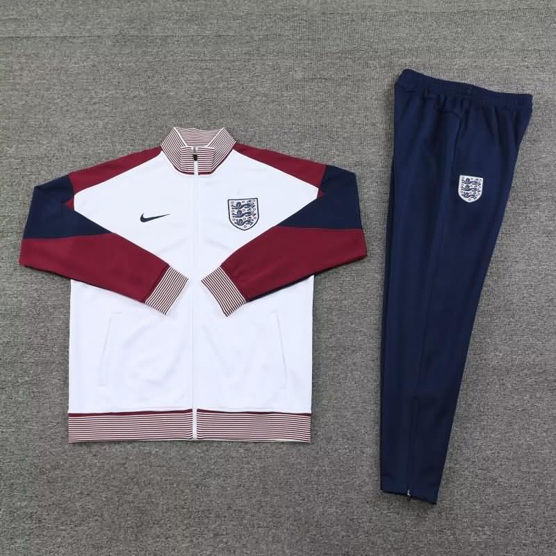 AAA(Thailand) England 2024 White Soccer Tracksuit 02