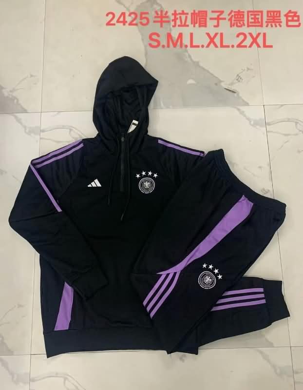 AAA(Thailand) Germany 2024 Black Soccer Tracksuit 03