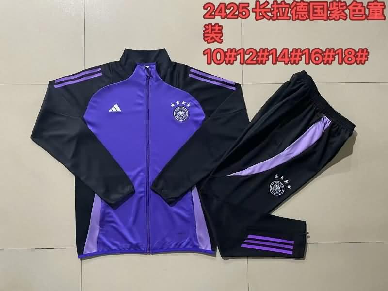 Germany 2024 Kids Purples Soccer Tracksuit 02