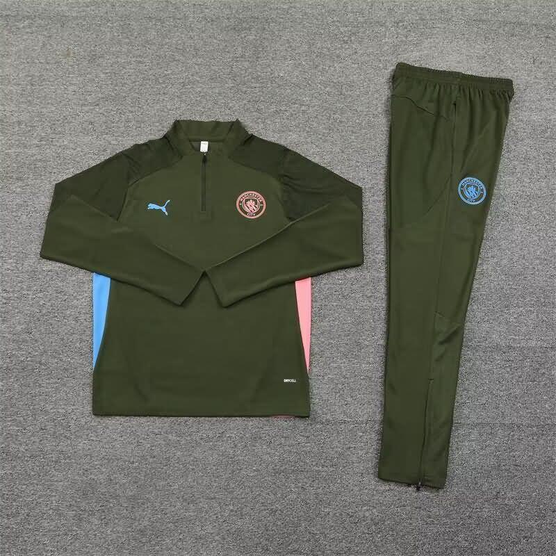 AAA(Thailand) Manchester City 24/25 Green Soccer Tracksuit 03