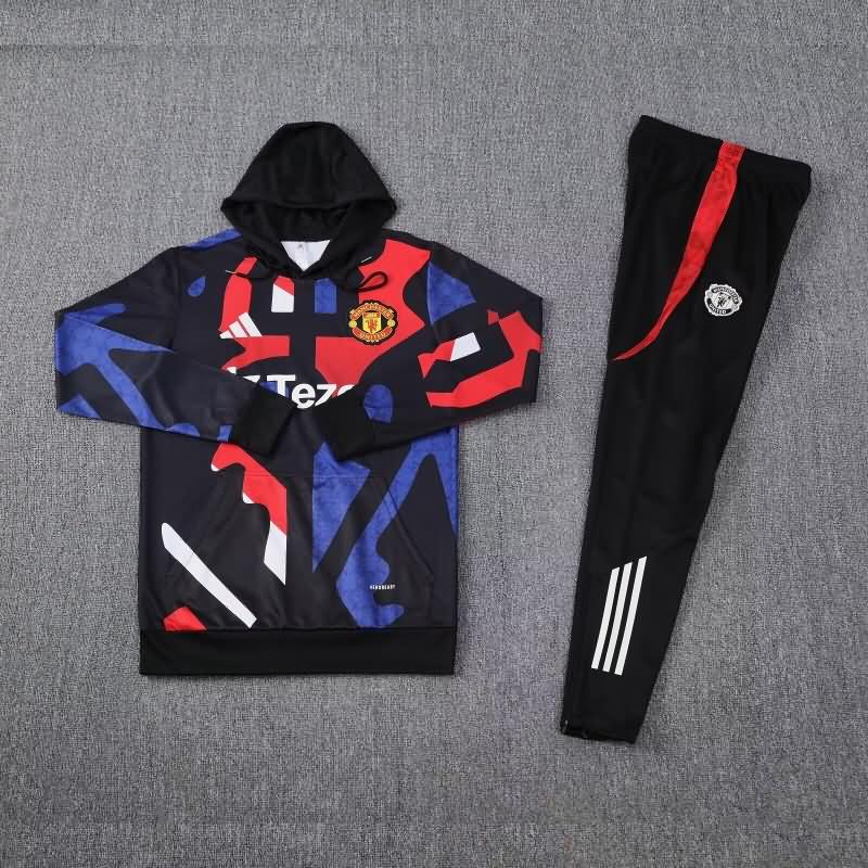 AAA(Thailand) Manchester United 24/25 Black Soccer Tracksuit 10