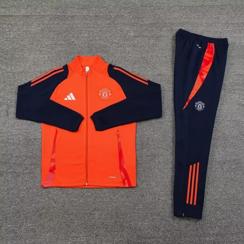 AAA(Thailand) Manchester United 24/25 Orange Soccer Tracksuit 02