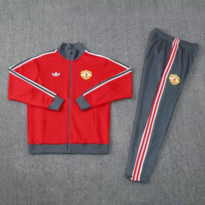 AAA(Thailand) Manchester United 24/25 Red Soccer Tracksuit 08