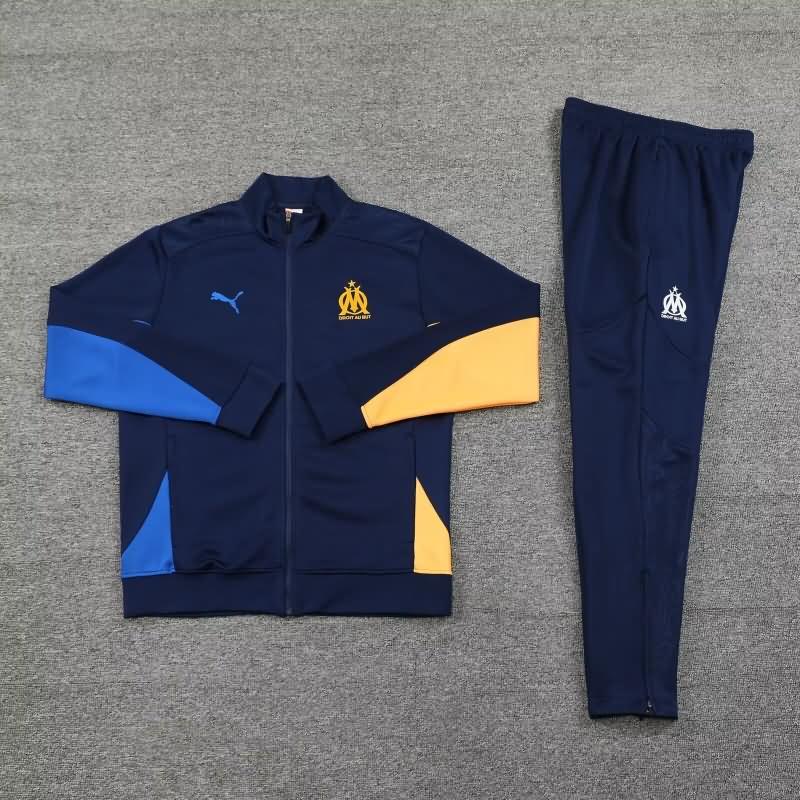 AAA(Thailand) Marseilles 24/25 Dark Blue Soccer Tracksuit 03