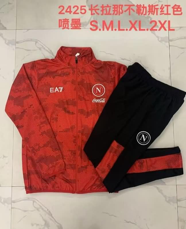 AAA(Thailand) Napoli 24/25 Red Soccer Tracksuit 02