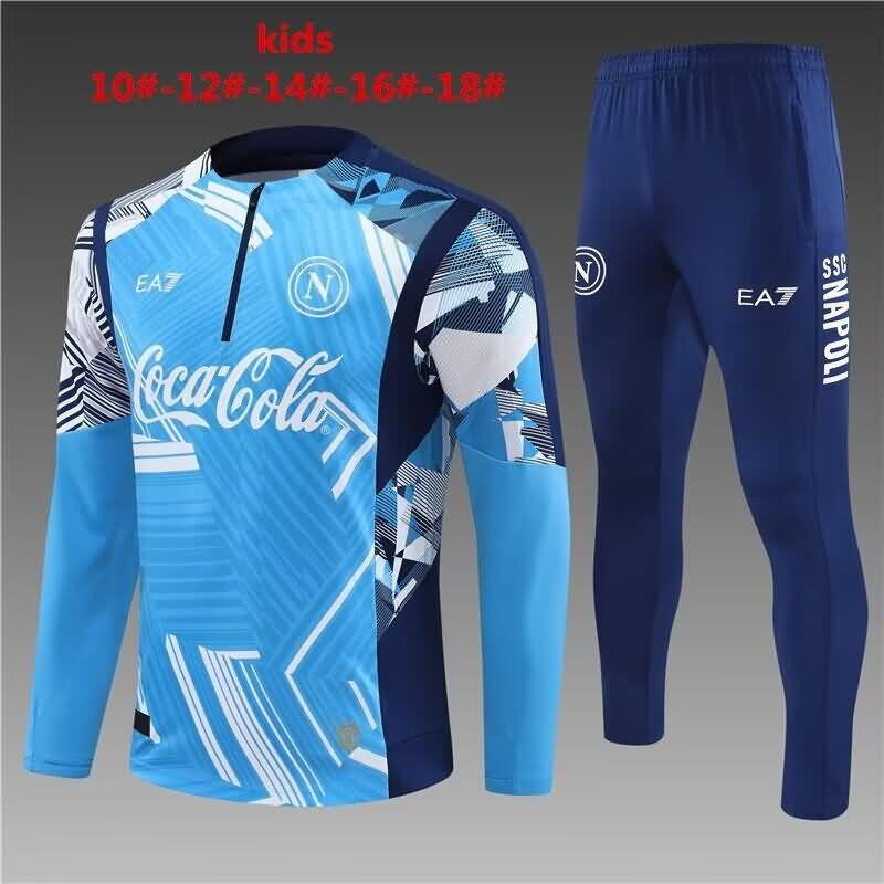 Napoli 24/25 Kids Blue Soccer Tracksuit