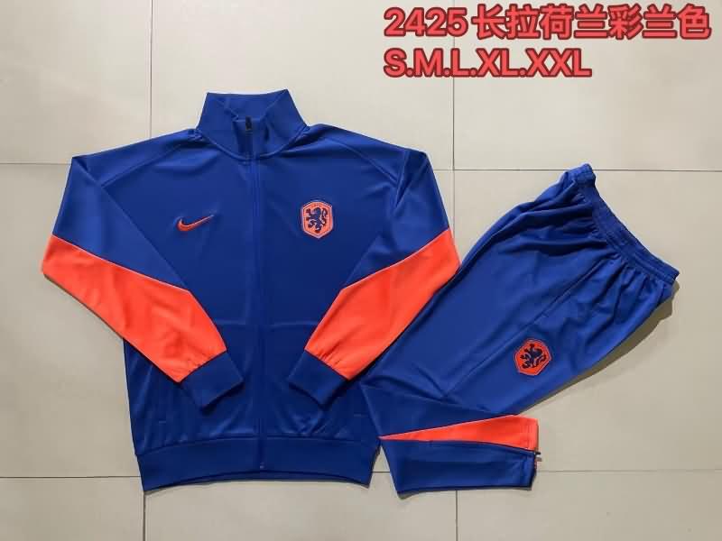 AAA(Thailand) Netherlands 2024 Blue Soccer Tracksuit