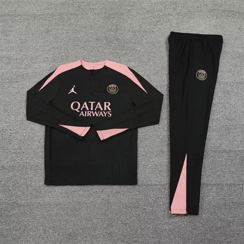 AAA(Thailand) PSG 24/25 Black Soccer Tracksuit 03