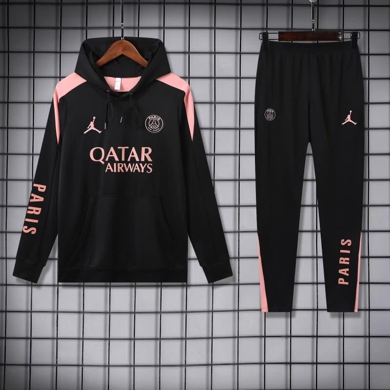 AAA(Thailand) PSG 24/25 Black Soccer Tracksuit 07