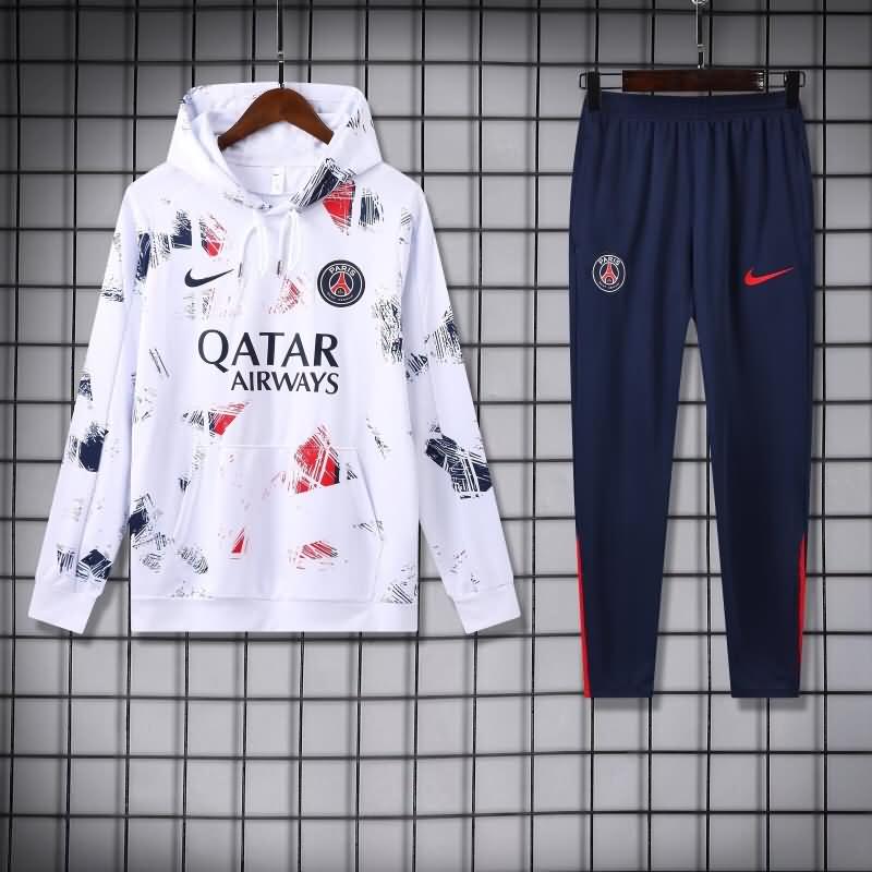 AAA(Thailand) PSG 24/25 White Soccer Tracksuit 04