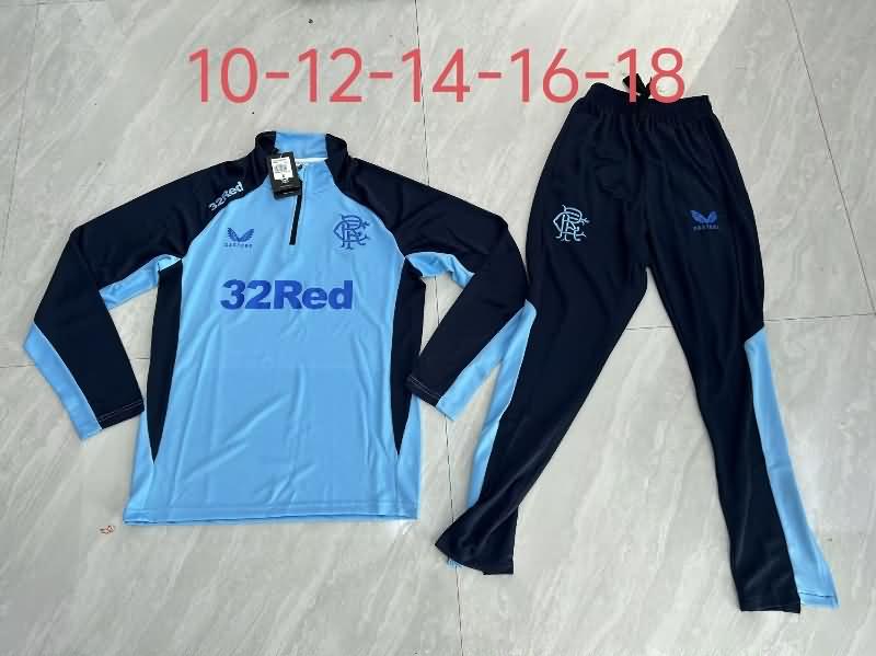 Rangers 24/25 Kids Blue Soccer Tracksuit