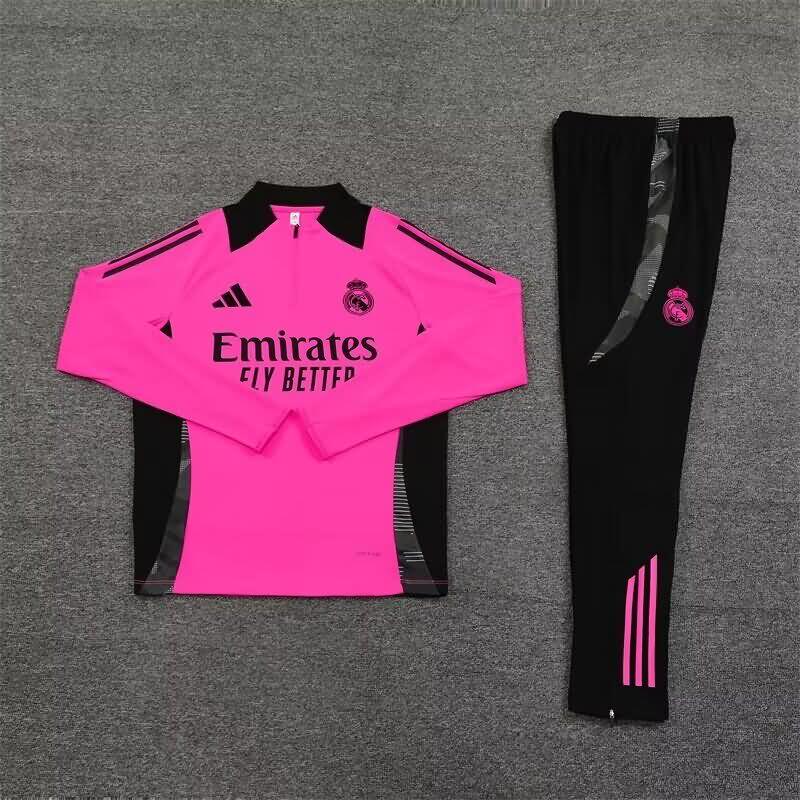 AAA(Thailand) Real Madrid 24/25 Pink Soccer Tracksuit 02